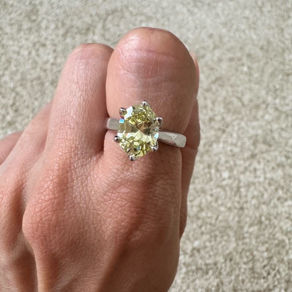 Bubbly Belle Elegant Yellow CZ Gemstone Ring